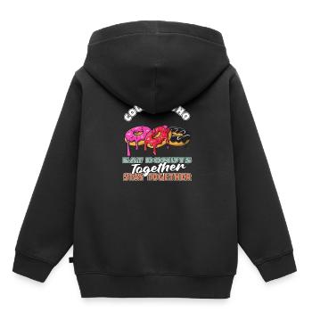 Donut Couple - Kids Premium Organic Hoodie - black - Back - AI Model Kid Male (0cm)