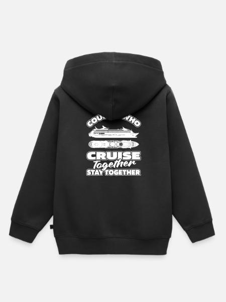 Kreuzfahrtschiff Paar - Kinder Premium Organic Hoodie - Schwarz