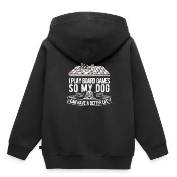 Board game board game dog - Kids Premium Organic Hoodie - black - Back - AI Model Kid Male (0cm)