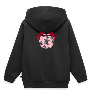 Langue de forgeron métallurgiste - Sweat Premium à capuche enfant bio - noir - Dos - AI Model Kid Male (0cm)