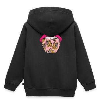 Schäferhund Zunge - Kinder Premium Organic Hoodie - Schwarz - Hinten - AI Model Kid Male (0cm)