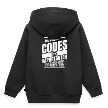 Developer Coder Programmer Funny - Kids Premium Organic Hoodie - black - Back - AI Model Kid Male (0cm)