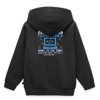 Developer Coder Programmer Comic Coding - Kids Premium Organic Hoodie - black - Back - AI Model Kid Male (0cm)