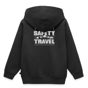 Aircraft Mechanic Safety - Kids Premium Organic Hoodie - black - Back - AI Model Kid Male (0cm)