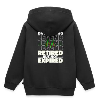 Day Trading Day Trader à la retraite - Sweat Premium à capuche enfant bio - noir - Dos - AI Model Kid Male (0cm)