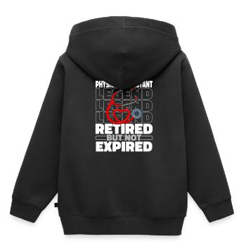 Arzthelferin Rentner - Kinder Premium Organic Hoodie - Schwarz - Hinten - AI Model Kid Male (0cm)