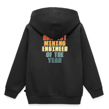 Ingénieur Ingénieur Minier - Sweat Premium à capuche enfant bio - noir - Dos - AI Model Kid Male (0cm)