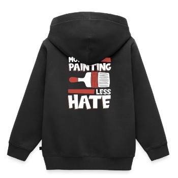 Peintre Vernisseur Froid - Sweat Premium à capuche enfant bio - noir - Dos - AI Model Kid Male (0cm)