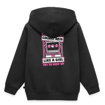 Analyste de données en science des données Girl - Sweat Premium à capuche enfant bio - noir - Dos - AI Model Kid Male (0cm)