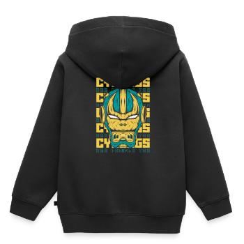 Robotique Ai Robot Cyborg - Sweat Premium à capuche enfant bio - noir - Dos - AI Model Kid Male (0cm)