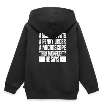 Biologiste biologiste Lustig - Sweat Premium à capuche enfant bio - noir - Dos - AI Model Kid Male (0cm)