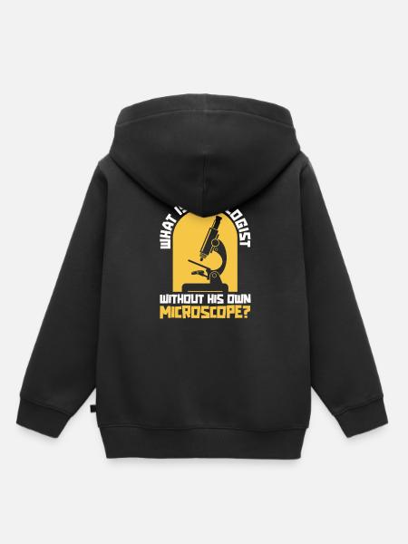 Biologie Biologe Mikroskop - Kinder Premium Organic Hoodie - Schwarz