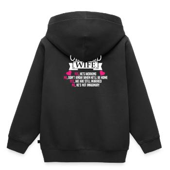Ölfeld Bohrinsel Witzig - Kinder Premium Organic Hoodie - Schwarz - Hinten - AI Model Kid Male (0cm)