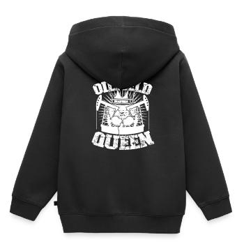 Ölfeld Bohrinsel Königin - Kinder Premium Organic Hoodie - Schwarz - Hinten - AI Model Kid Male (0cm)