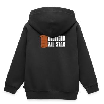 Stern oil field oil rig - Kids Premium Organic Hoodie - black - Back - AI Model Kid Male (0cm)