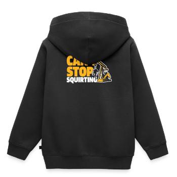 Plate-forme pétrolière Lustig - Sweat Premium à capuche enfant bio - noir - Dos - AI Model Kid Male (0cm)