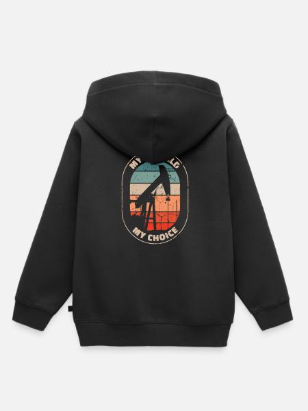 Ölfeld Bohrinsel Auswahl - Kinder Premium Organic Hoodie - Schwarz