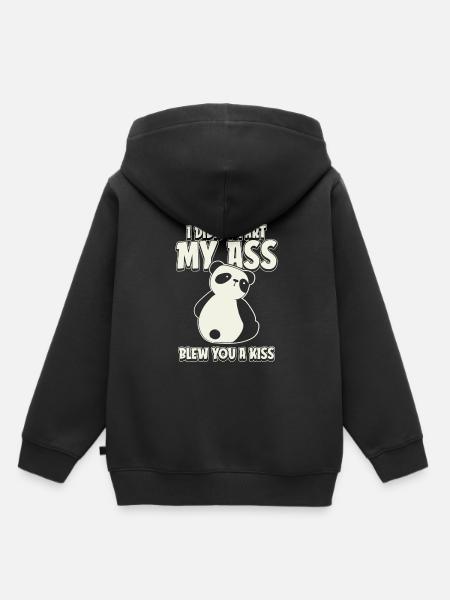 Großer Panda Pandabär - Kinder Premium Organic Hoodie - Schwarz