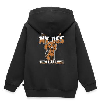 Dogue allemand - Sweat Premium à capuche enfant bio - noir - Dos - AI Model Kid Male (0cm)