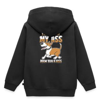 Bull terrier - Sweat Premium à capuche enfant bio - noir - Dos - AI Model Kid Male (0cm)