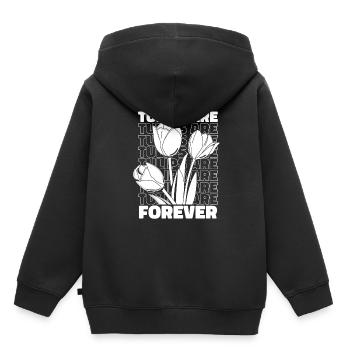 Tulipes Tulipes - Sweat Premium à capuche enfant bio - noir - Dos - AI Model Kid Male (0cm)