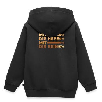 Backen Bäcker Bäckerei Hefe Bckermeister - Kinder Premium Organic Hoodie - Schwarz - Hinten - AI Model Kid Male (0cm)