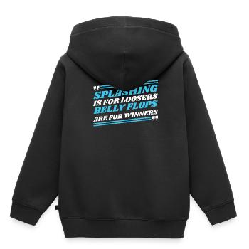 Turmspringen Turmspringer Spritzen - Kinder Premium Organic Hoodie - Schwarz - Hinten - AI Model Kid Male (0cm)