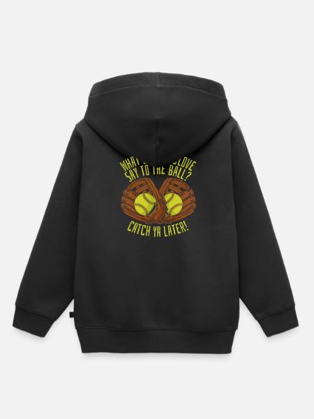 Softball Komisch - Kinder Premium Organic Hoodie - Schwarz