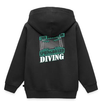Diving Diving Boy - Kids Premium Organic Hoodie - black - Back - AI Model Kid Male (0cm)