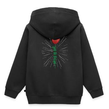 Tulipes Tulipes - Sweat Premium à capuche enfant bio - noir - Dos - AI Model Kid Male (0cm)
