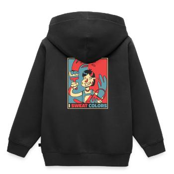 Peintre Vernisseur drôle - Sweat Premium à capuche enfant bio - noir - Dos - AI Model Kid Male (0cm)