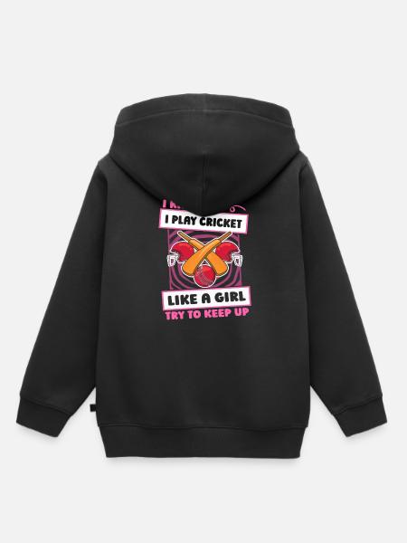 Cricket Mädchen - Kinder Premium Organic Hoodie - Schwarz