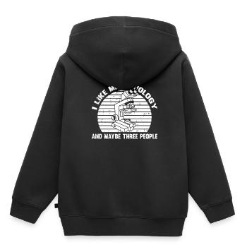 Biologie Biologiste Microscope - Sweat Premium à capuche enfant bio - noir - Dos - AI Model Kid Male (0cm)