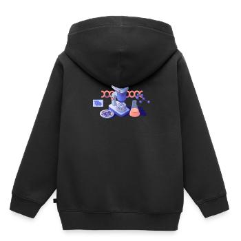 Biologie Biologe Mikroskop - Kinder Premium Organic Hoodie - Schwarz - Hinten - AI Model Kid Male (0cm)