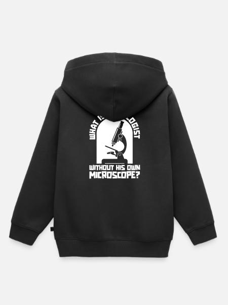 Biologie Biologe Mikroskop - Kinder Premium Organic Hoodie - Schwarz