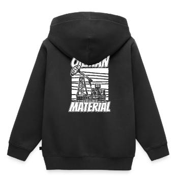 Ölfeld Bohrinsel Ölhändler - Kinder Premium Organic Hoodie - Schwarz - Hinten - AI Model Kid Male (0cm)