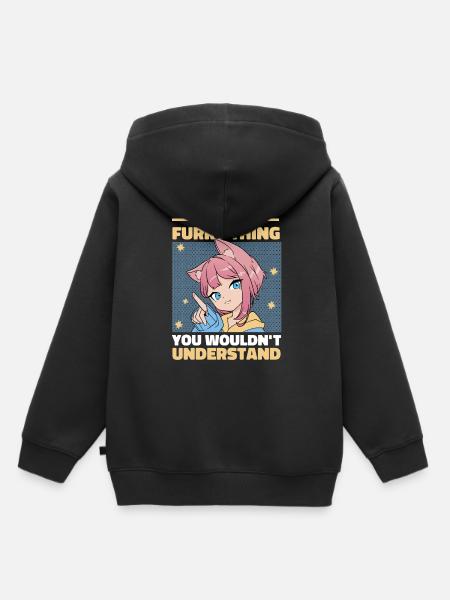 Furry Fandom Fursuits Niedlich - Kinder Premium Organic Hoodie - Schwarz