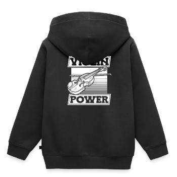 Violine Geige Leistung - Kinder Premium Organic Hoodie - Schwarz - Hinten - AI Model Kid Male (0cm)