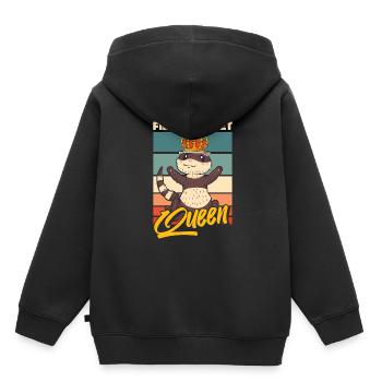 Reine putois furet - Sweat Premium à capuche enfant bio - noir - Dos - AI Model Kid Male (0cm)