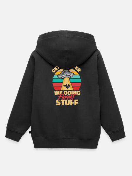 Frettchen Iltis Lustig - Kinder Premium Organic Hoodie - Schwarz