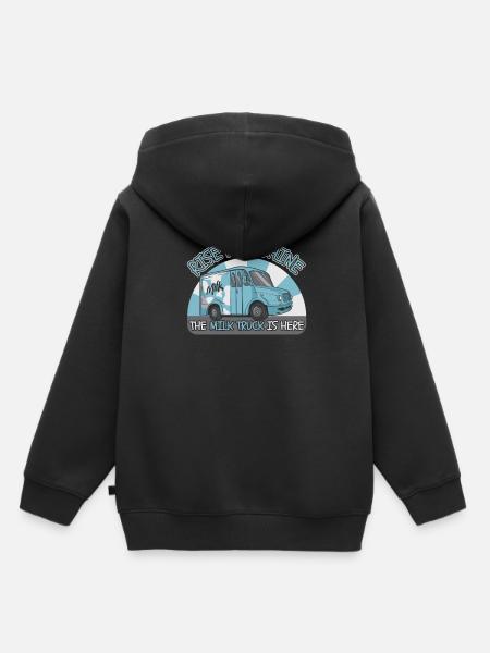 Kuh Milch Cool Milchwagen - Kinder Premium Organic Hoodie - Schwarz