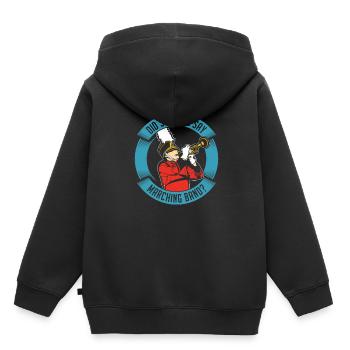 Fanfare trompette - Sweat Premium à capuche enfant bio - noir - Dos - AI Model Kid Male (0cm)
