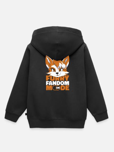 Furry Fandom Fursuits - Kinder Premium Organic Hoodie - Schwarz