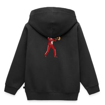 Fanfare de trombone - Sweat Premium à capuche enfant bio - noir - Dos - AI Model Kid Male (0cm)
