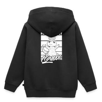 Reine putois furet - Sweat Premium à capuche enfant bio - noir - Dos - AI Model Kid Male (0cm)