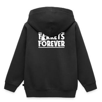 Putois furet pour toujours - Sweat Premium à capuche enfant bio - noir - Dos - AI Model Kid Male (0cm)