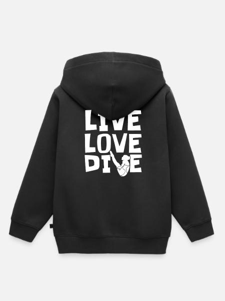 Turmspringen Turmspringer Liebe - Kinder Premium Organic Hoodie - Schwarz