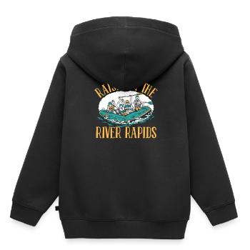 Rafting Erzogen Wildwasser Rafting - Kinder Premium Organic Hoodie - Schwarz - Hinten - AI Model Kid Male (0cm)