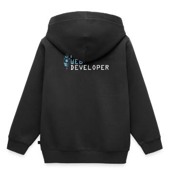 Web Developer Web Developer - Kids Premium Organic Hoodie - black - Back - AI Model Kid Male (0cm)