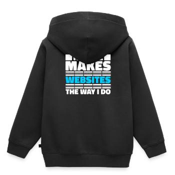 Web Developer Web Developer Funny - Kids Premium Organic Hoodie - black - Back - AI Model Kid Male (0cm)